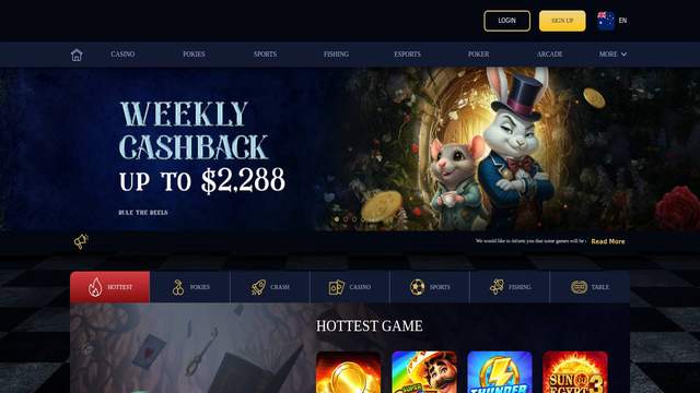 Pokies Palace casino screenshot
